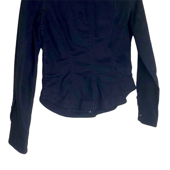 Ralph Lauren Black Victorian Style Denim With Velvet Jacket Size Xtra Small - Picture 6 of 8